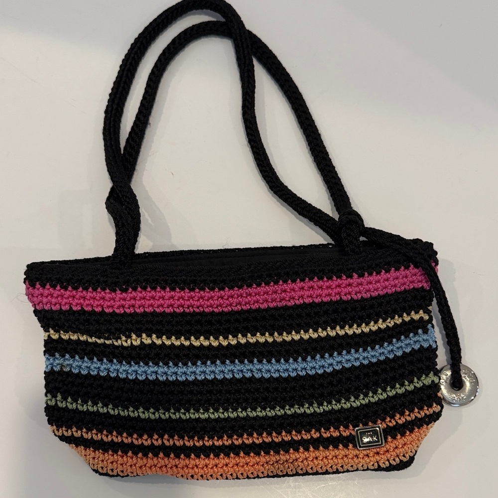 The Sak Multicolor Striped Crochet Bag Purse